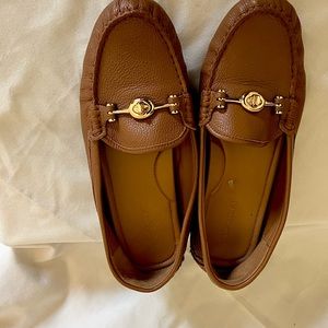 Brown Coach loafers, size 10M